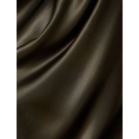 CHRISTOPHER ESBER Verdant Falls Draped Silk Satin Bodysuit in Seaweed NWT Size 8 - Picture 6 of 13